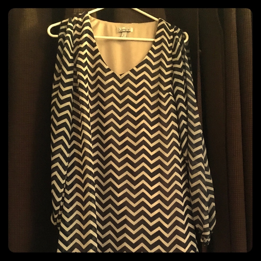 Chevron mini dress.